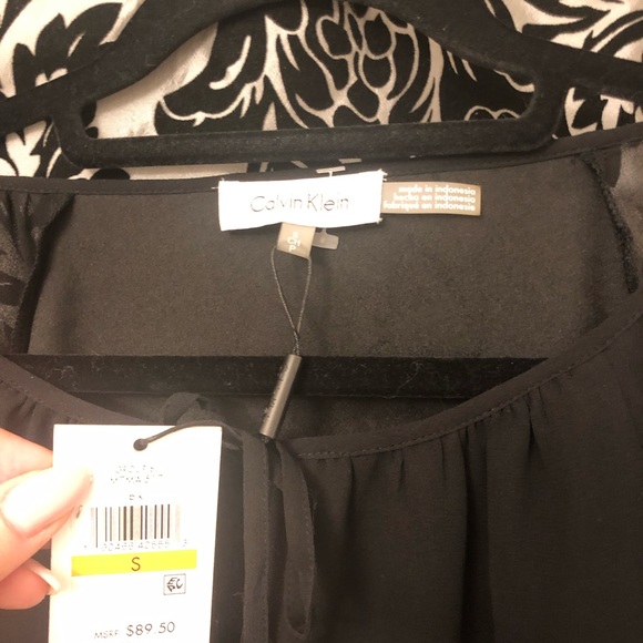 Calvin Klein Embroidered Black Tunic Size Small - Picture 4 of 4